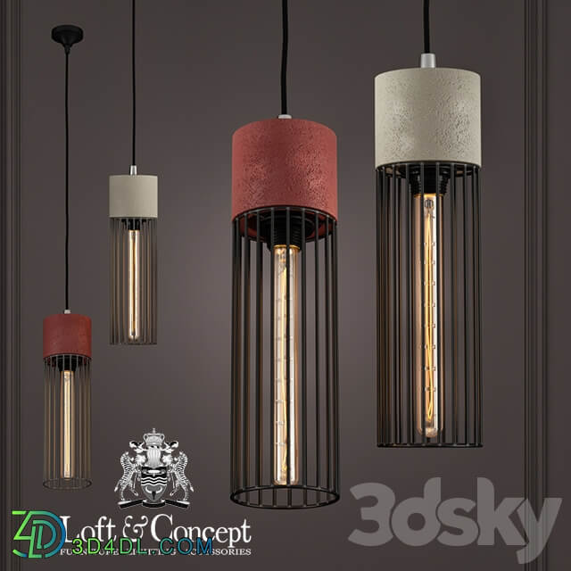 Cement Droplight Pendant Light Pendant light 3D Models