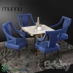 Table Chair Munna Design dining set with CORSET Chair Table and Decor 