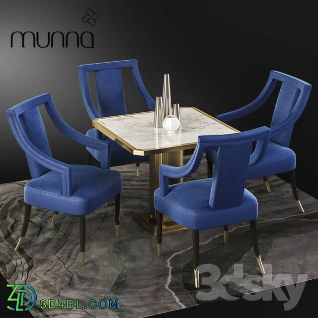 Table Chair Munna Design dining set with CORSET Chair Table and Decor