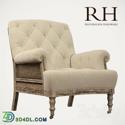 Napoleon deconstructed tufted roll armchair 