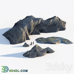Coastal rock bundle 3D Models 
