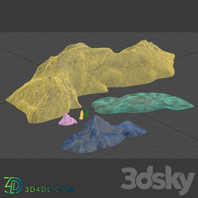 Coastal rock bundle 3D Models