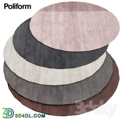 Plain gray poliform round rugs 