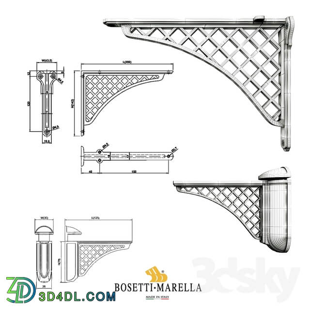 Shelf holders Bosetti Marella. Part 4