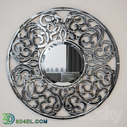 Ornate Round Mirror 