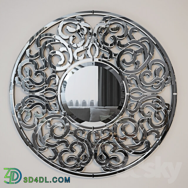 Ornate Round Mirror