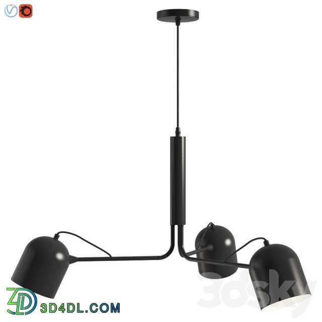 Liang Pendant lamp metal black Pendant light 3D Models