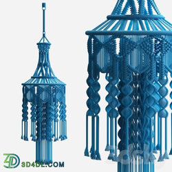 Chandelier macrame Pendant light 3D Models 