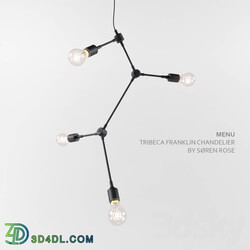 Menu Tribeca Franklin Chandelier Pendant light 3D Models 