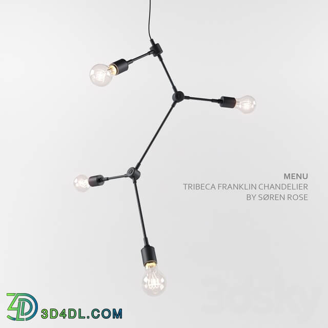 Menu Tribeca Franklin Chandelier Pendant light 3D Models