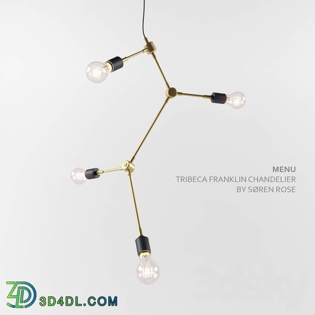 Menu Tribeca Franklin Chandelier Pendant light 3D Models