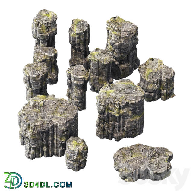 Rockstone Set 3D Models