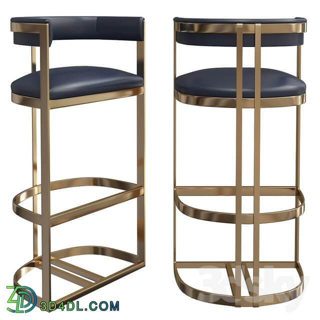 Calvin bar chair in ANTIQUE BRASS