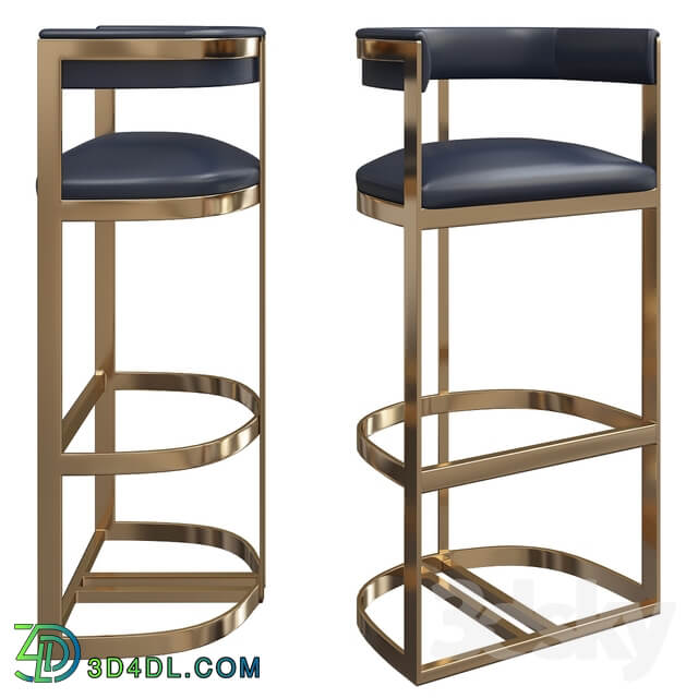 Calvin bar chair in ANTIQUE BRASS