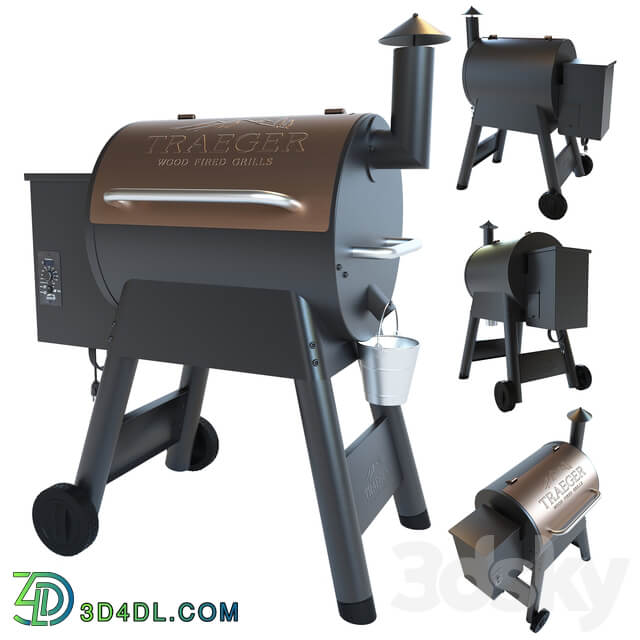 Traeger Outdoor Barbecue Grill Pro Series 22 3D Models