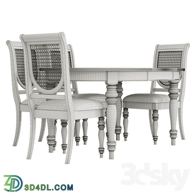 Table Chair Dining Group LIFESTYLE Table and Chairs VICTORIA TOBACCO 02 