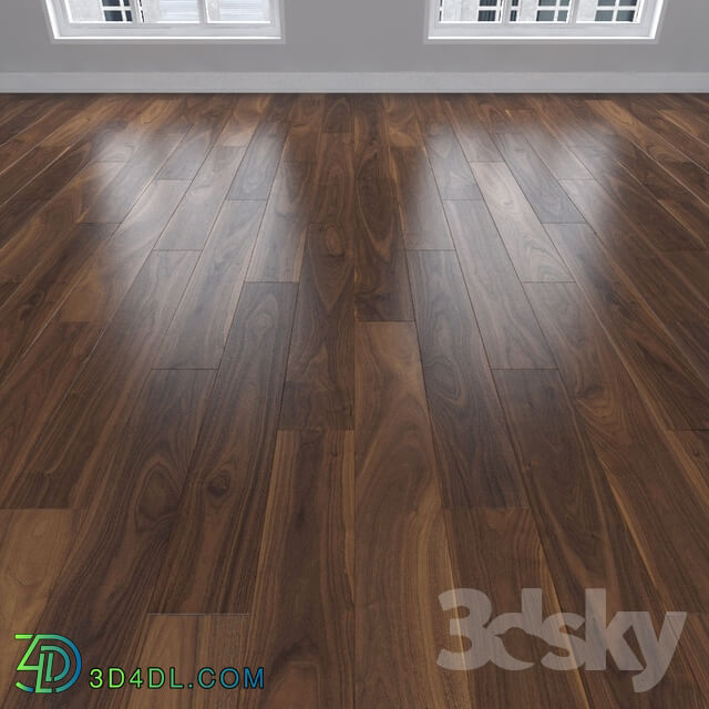 Wood Parquet American walnut 3 types herringbone linear chevron.