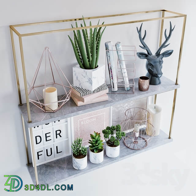 Shelf with decor