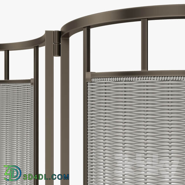 Other Cox London Iron and rattan screen