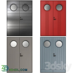 Metal fire doors 3D Models 