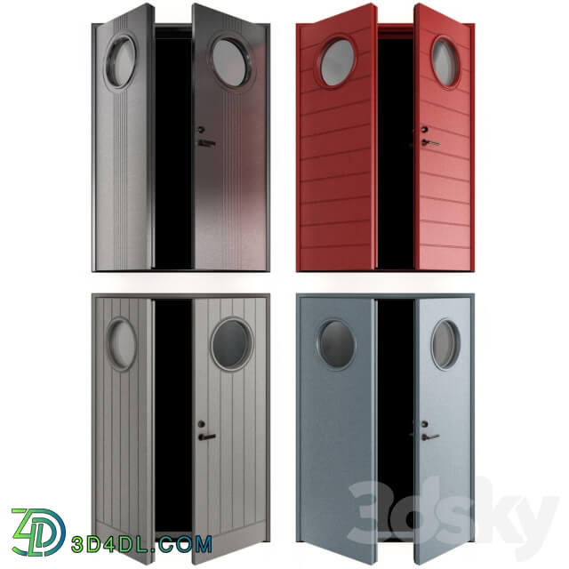 Metal fire doors 3D Models