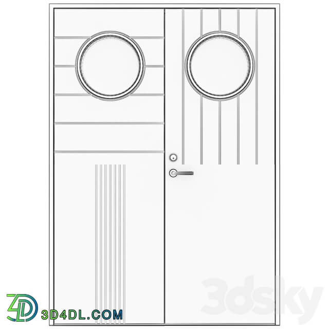 Metal fire doors 3D Models