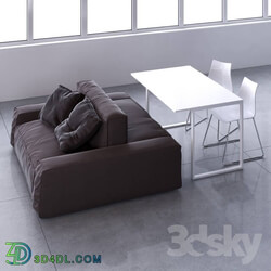 LAYOUT ISOLAGIORNO Easy sofa and Slim XS table 