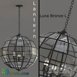 Lantern luna bronze l Pendant light 3D Models 