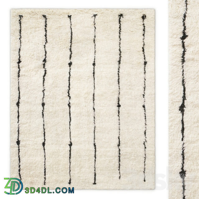 Corsivo Hand Knotted Wool Rug RH