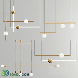 Four Exclusive Chandelier Collection 30 Pendant light 3D Models 