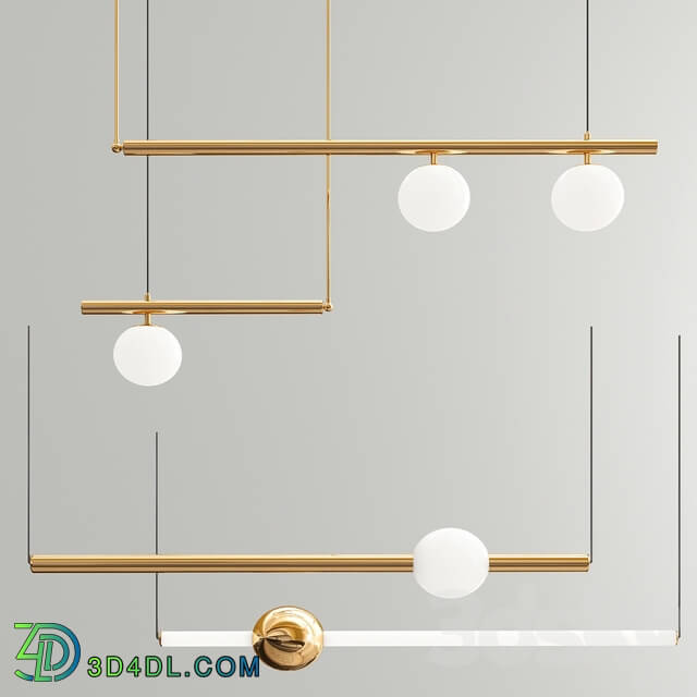 Four Exclusive Chandelier Collection 30 Pendant light 3D Models