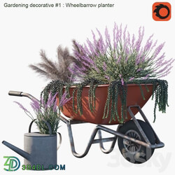 Gardening decorative 1 Wheelbarrow planter 