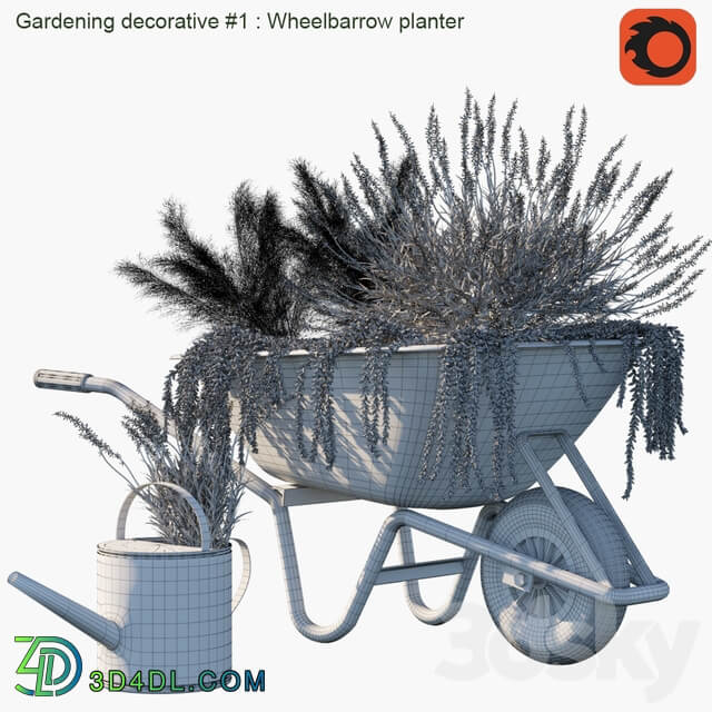 Gardening decorative 1 Wheelbarrow planter