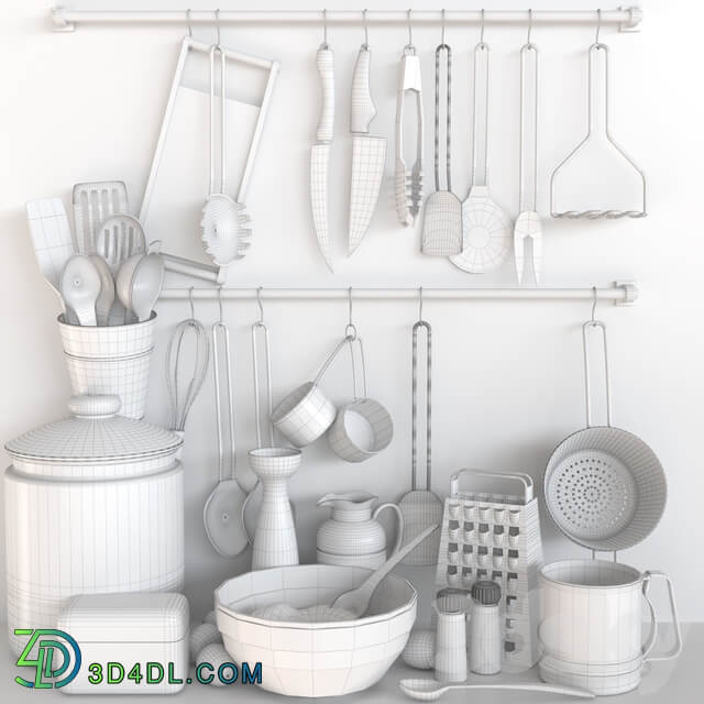 Accessories and kitchen utensils 7 3D Models