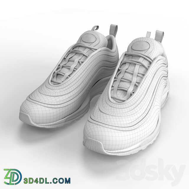 Nike Air Max 97 sneakers Footwear 3D Models