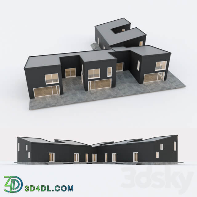 Two storey residential building. Prefab house. 8