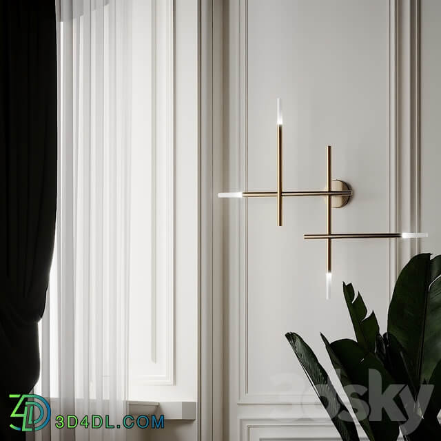 Kitami wall Sconce by GINEICO Lighting 3D Models