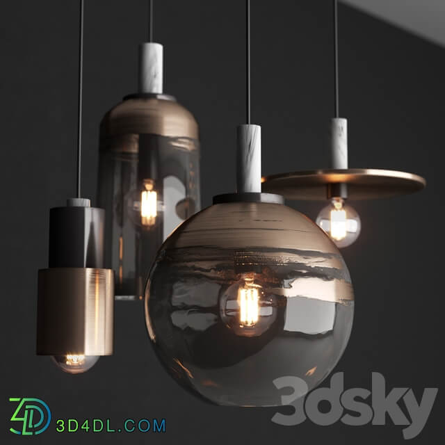 HAUSI LightBrass Pendant light 3D Models