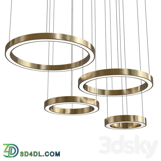 Light ring horizontal Pendant light 3D Models