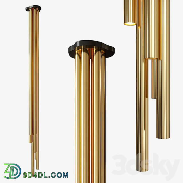 Flute suspension Pendant light 3D Models