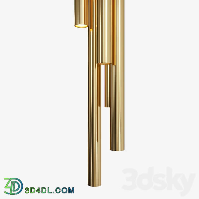 Flute suspension Pendant light 3D Models