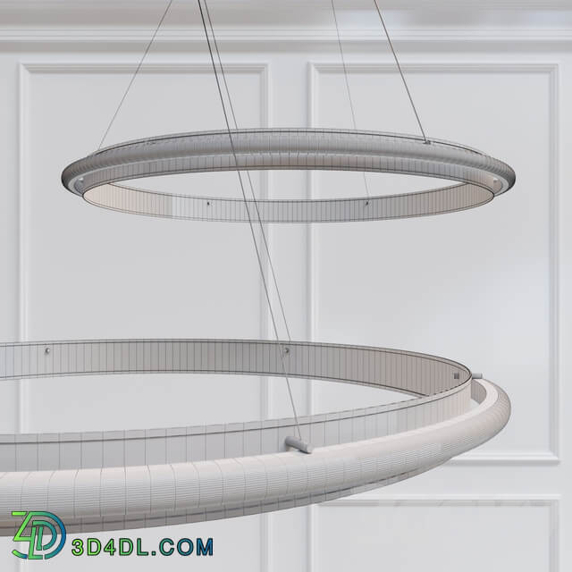 Perforated Single LED Chandelier Pendant light 3D Models