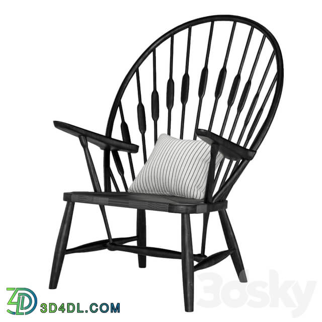 Peacock Lounge Chair PP550 Black