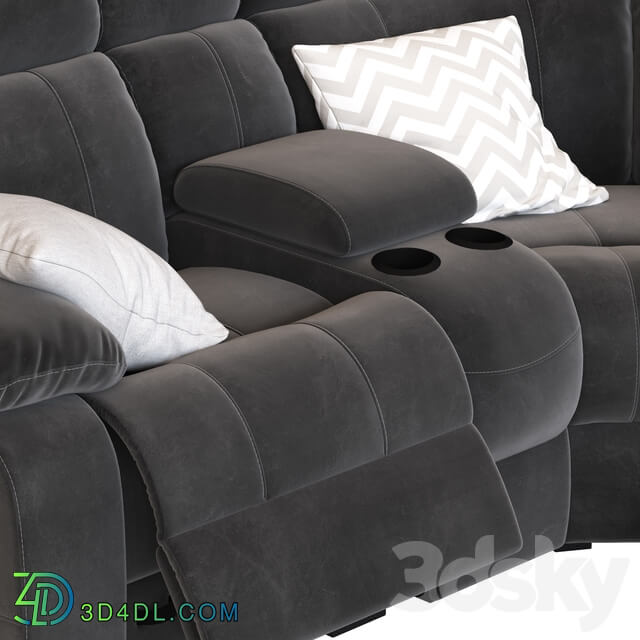 5 Seater Corner Sofa with Chaise and Foot lift