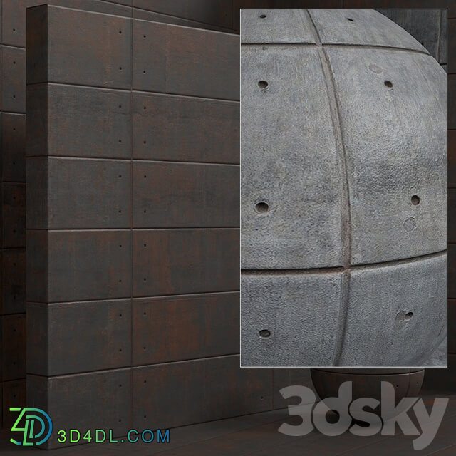 Stone Material seamless plaster concrete panel set 135