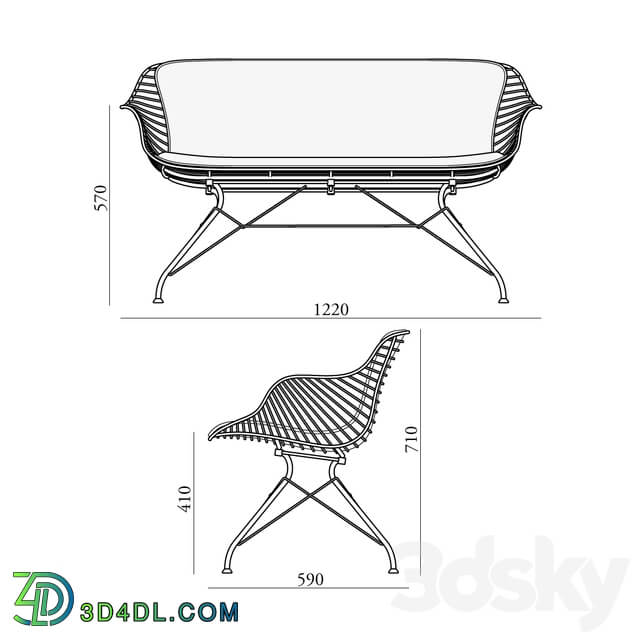 Wire Lounge Sofa Overgaard Dyrman