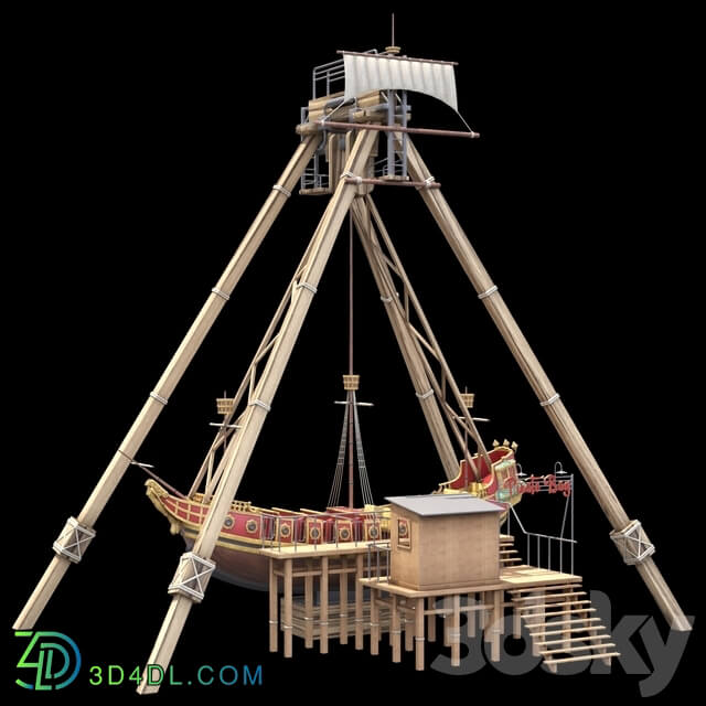 Attraction Pirate ship Other 3D Models