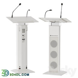 lectern amplifier conference tribune microphone stand Miscellaneous 3D Models 
