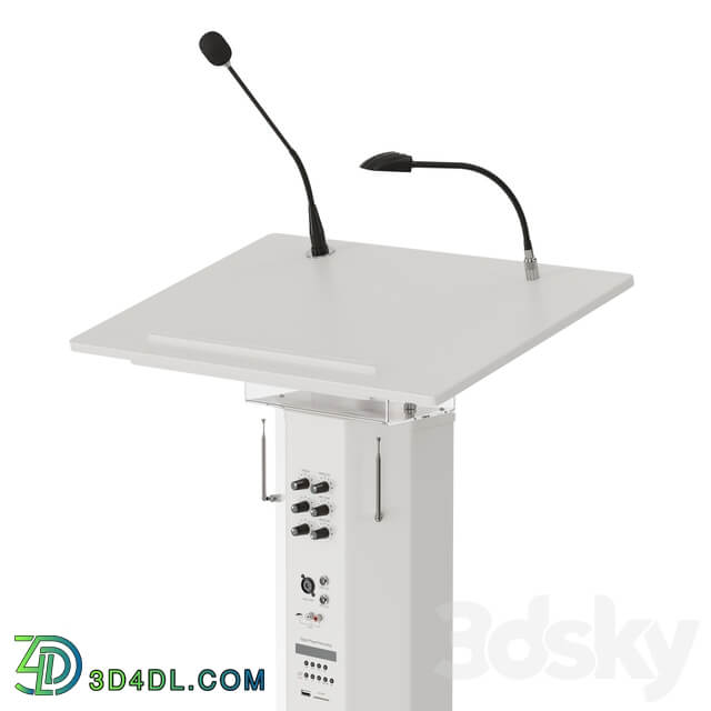 lectern amplifier conference tribune microphone stand Miscellaneous 3D Models
