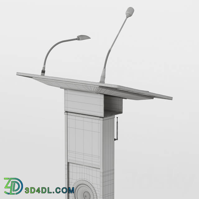 lectern amplifier conference tribune microphone stand Miscellaneous 3D Models